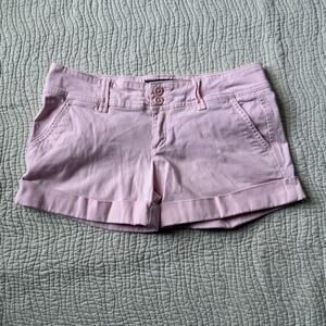 Abercrombie & Fitch Pink Y2K Low Rise Cuffed Shorts Pockets Trendy Size 4